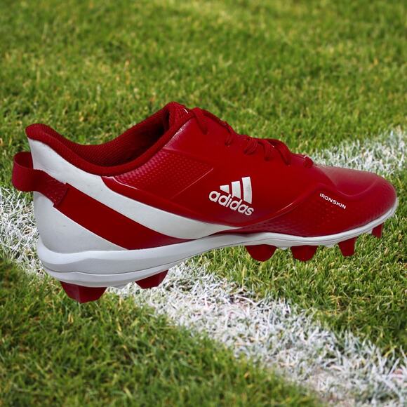 adidas Icon 7 MD Baseball Cleats Mens Sz 10 Red Ironskin I.1.9 Sporty - Picture 2 of 16